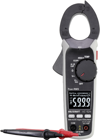 Voltcraft VC-524 Stromzange Digital Cat Iii 600 V Anzeige (counts): 6000 (vC-13772760)