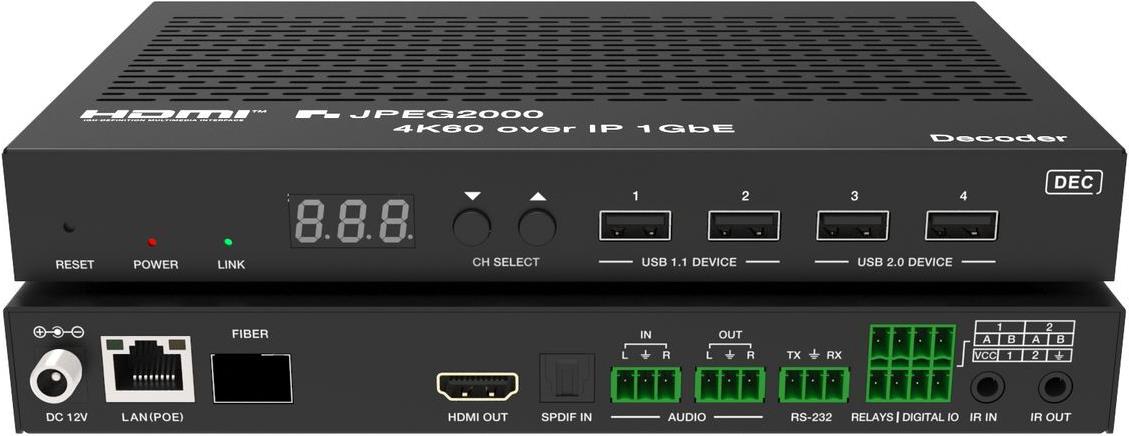 Vivolink Av Over Ip 4k60hz Jpeg2000 Videowall Matrix - Decoder (vlvwip2000-Dec)