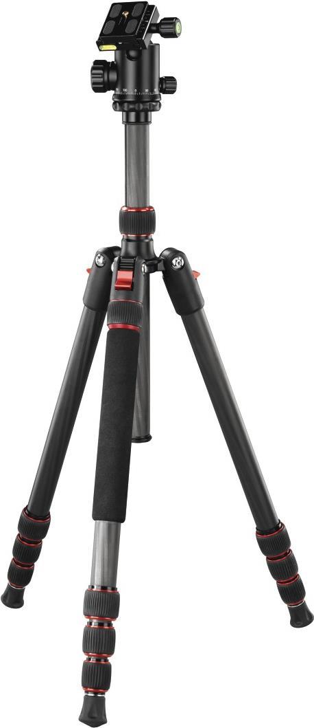 Hama Dreibeinstativ Ramble Ii Duo Carbon, 160 - Ball, Mit SmartphonE-Halterung (00004486)