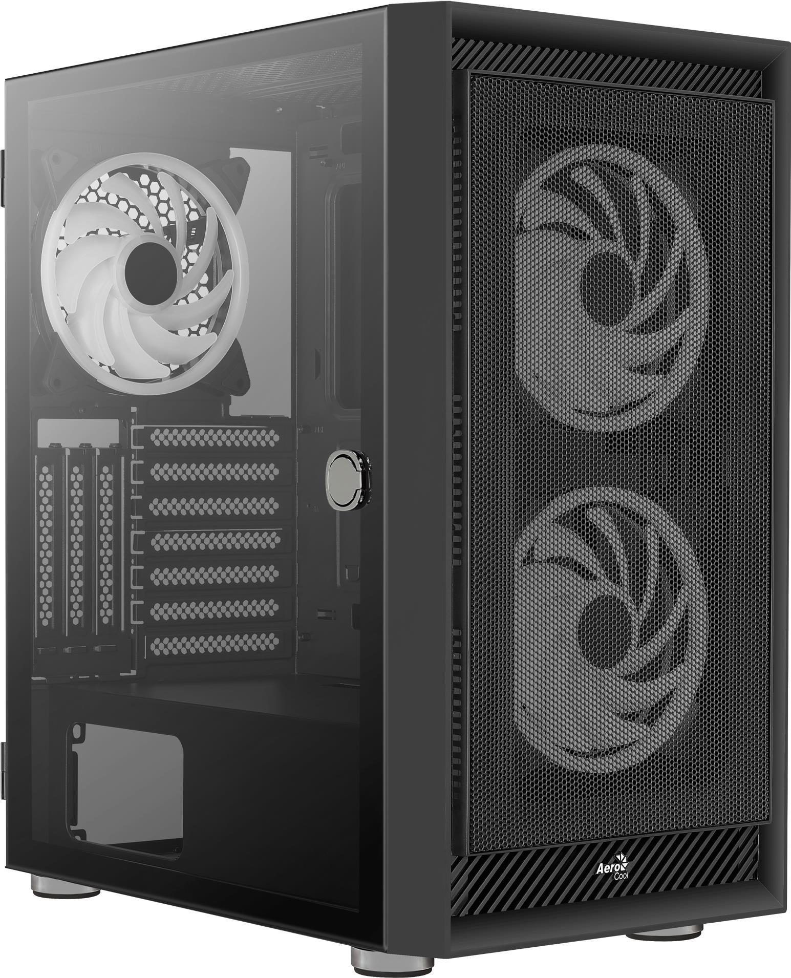 Aerocool GraphitE-G-BK-V3 - Mdt - Atx - Seitenteil Mit Fenster (gehärtetes Glas) - Keine Spannungsversorgung (atx) - Schwarz - Usb/audio (accM-Pb2413