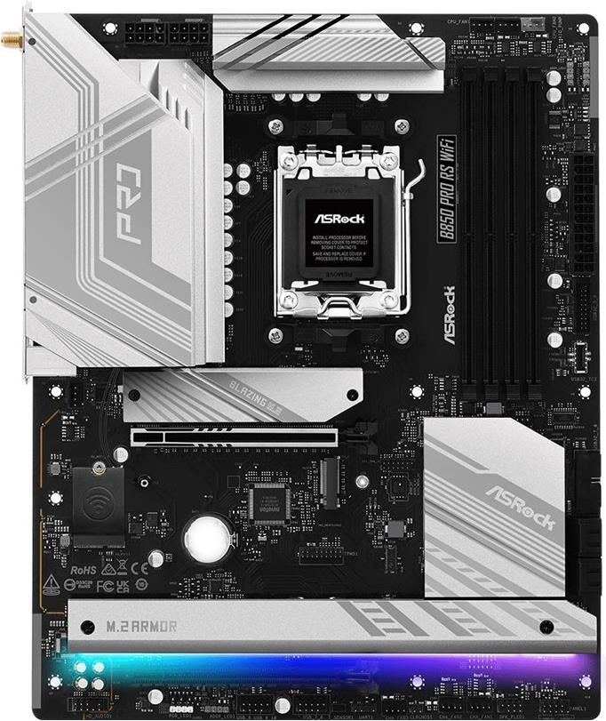 Asrock B850 Pro Rs Wifi Ddr5 Am5 Retail - Amd Sockel Am5 (ryzen Zen4) (90-MxbqL-A0uayz)