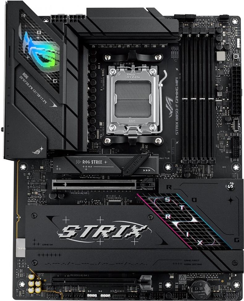 Asus Rog Strix B850-F Gaming Wifi - Motherboard - Atx - Socket Am5 - Amd B850 Chipsatz - UsB-C 3,2 Gen 2x2, UsB-C 3,2 Gen2, Usb 3,2 Gen 2, Usb 3,2 ge