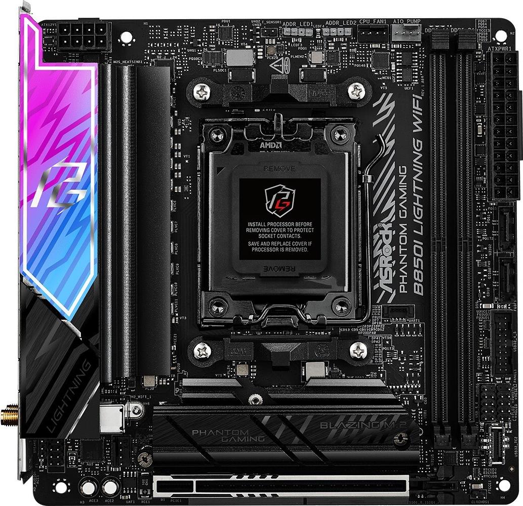 Asrock B850i Lightning Wifi Ddr5 Am5 Retail - Amd Sockel Am5 (ryzen Zen4) (90-MxbqR-A0uayz)
