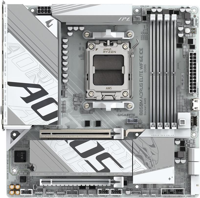 Gigabyte B850m Aorus Elite Wf6e Ice Matx Mainboard - Am5 - Ddr5 (b850m A Elt Wf6e Ice)