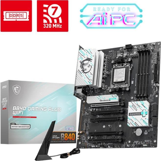 Msi B840 Gaming Plus Wifi Motherboard Amd B840 Sockel Am5 Atx