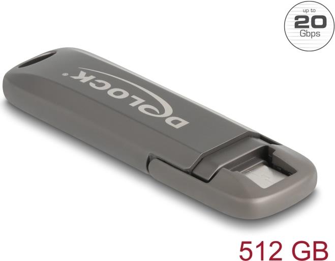Delock Usb 20 Gbps UsB-C Speicherstick 512 Gb Lesegeschwindigkeit 1980 Mb/s (54013)