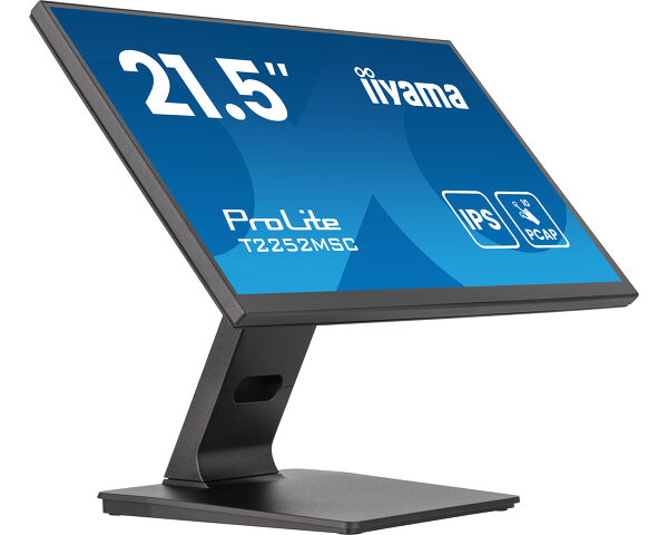 Iiyama 22w Lcd 21.5" (54.5 Cm) Pcap 10-Punkt MultI-ToucH-Monitor Mit EdgE-TO-EdgE-GlaS-Design, IpS-PaneL-Technologie Und AntI-GlarE-Beschichtung(t225