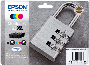 Epson 35xl Multipack - 4eR-Pack - Xl - Schwarz, Gelb, Cyan, Magenta - Original - Tintenpatrone - Für Workforce Pro WF-4720, WF-4720dwf, WF-4725dwf, W