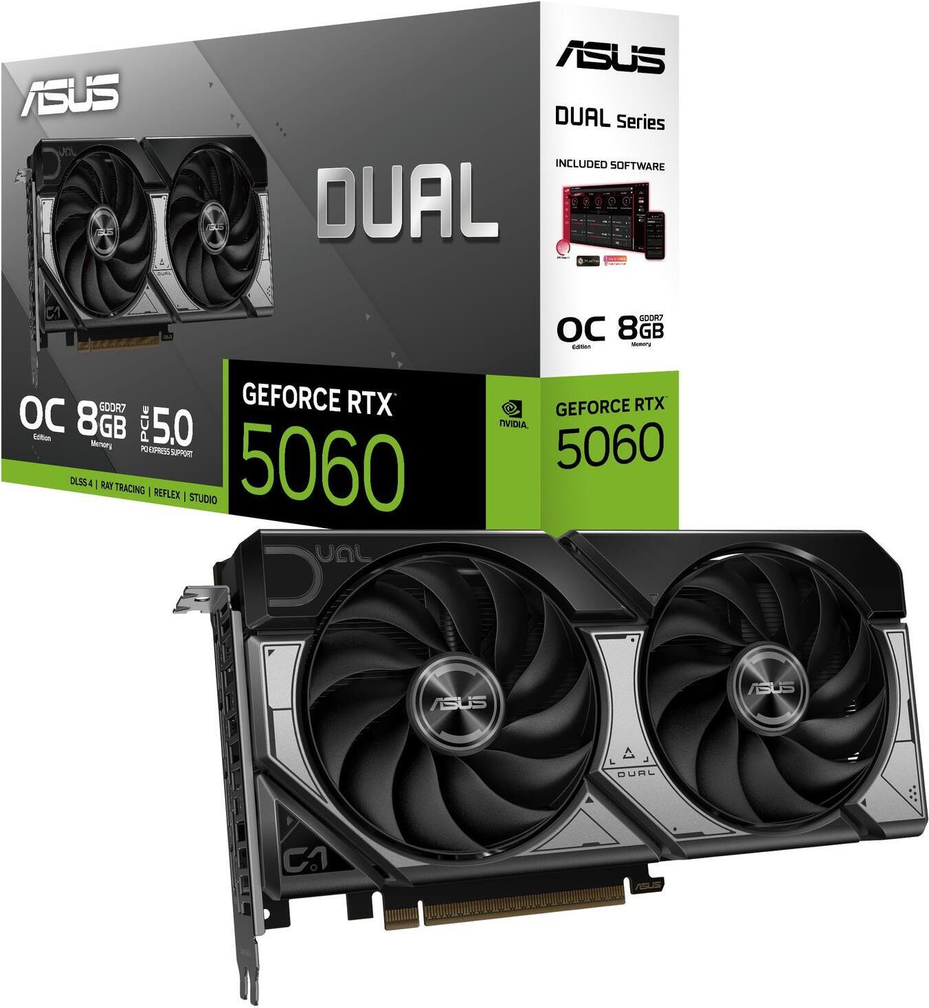 Asus Dual Rtx 5060 Oc 8gb Gddr7 3xdp 1xhdmi (90yv0n12-M0na00)