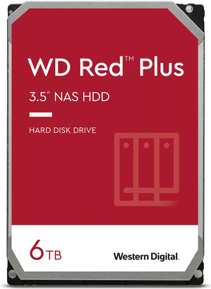 Wd Red Plus Wd60efpx - Festplatte - 6tb - Intern - 3.5" (8,9 Cm) - Sata 6gb/s - 5400 U/min - Puffer: 256mb (wd60efpx)