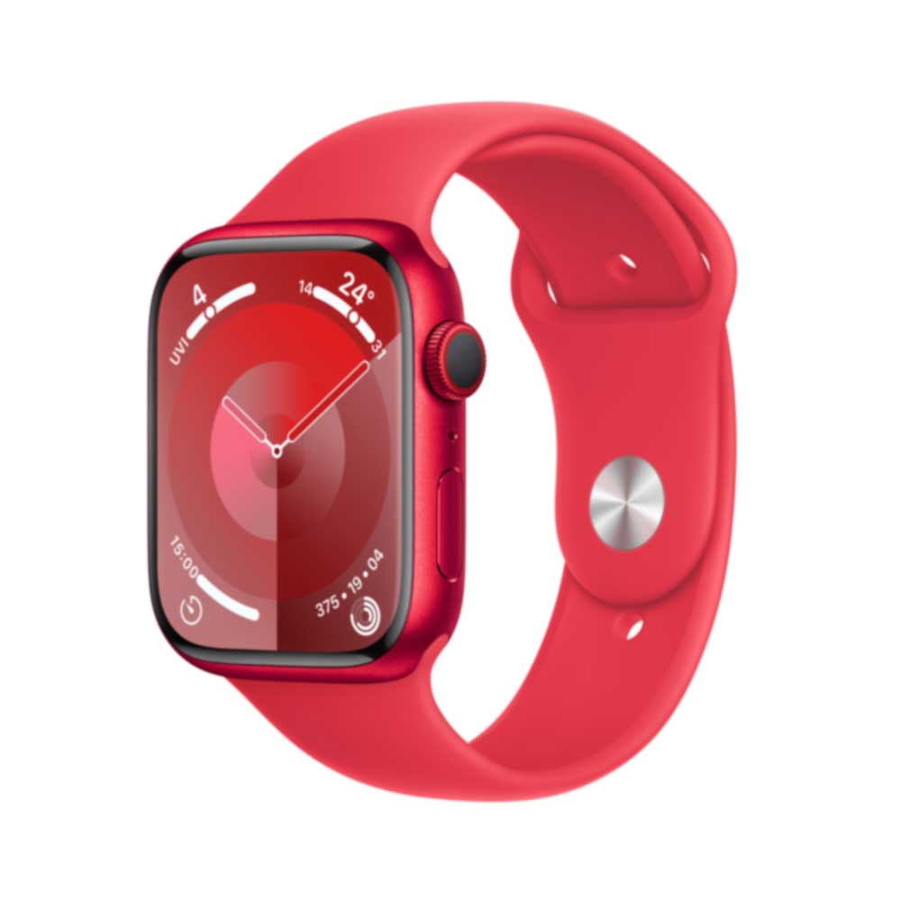 Apple Watch Series 9 Gps + Cellular 45mm Product Red Aluminium Case With Product Red Sport Band - M/l (mryg3qf/a)