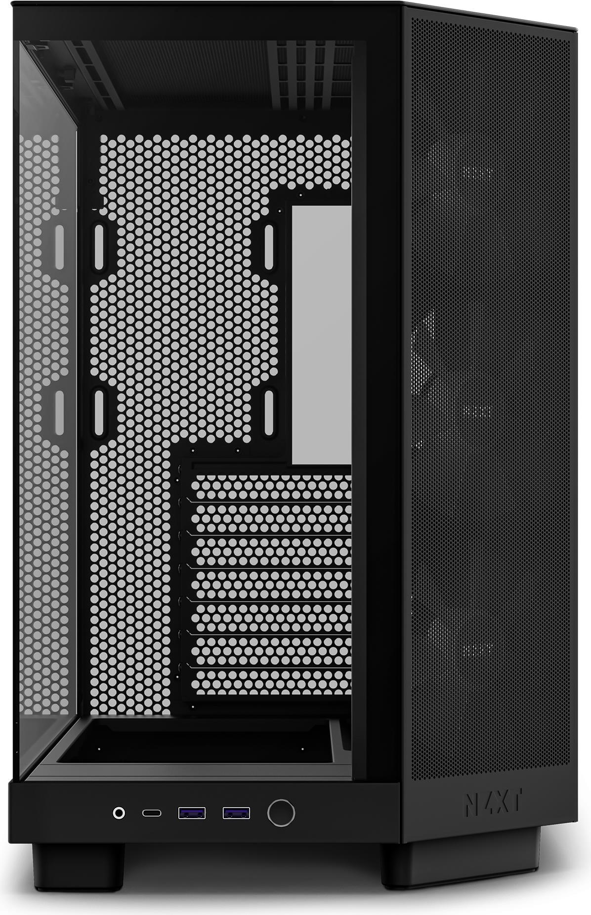 Nzxt H Series H6 Flow Rgb - Mid Tower - Atx - Seitenteil Mit Fenster (gehärtetes Glas) - Keine Spannungsversorgung - Mattschwarz - Usb/audio (cC-H61f