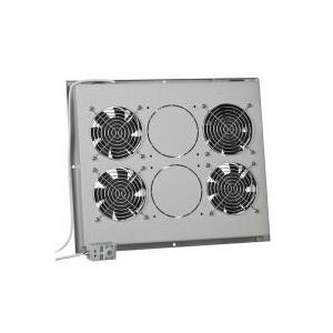 Triton Fan Unit - RacK-Lüfterfach (230 V) Mit Thermostat (4 Lüfter) - Hellgrau, Ral 7035 - 48.3 Cm (19") (raC-CH-X04-X3)