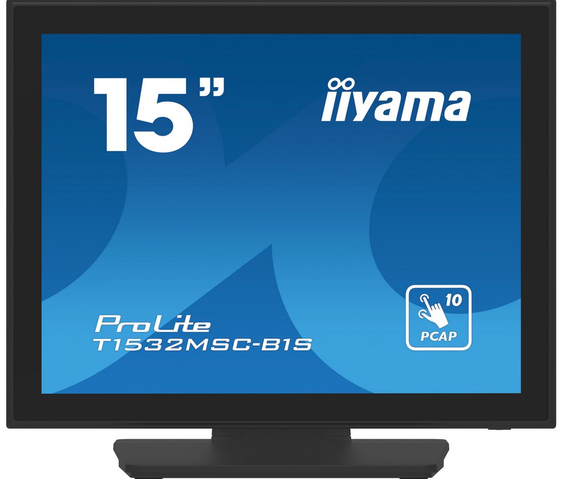 Iiyama Prolite T1532msC-B1s, 38,1cm (15"), Projected Capacitive, Kit (usb), Schwarz Touchmonitor (4:3), 38,1 Cm (15"), Projected Capacitive, Auflösun