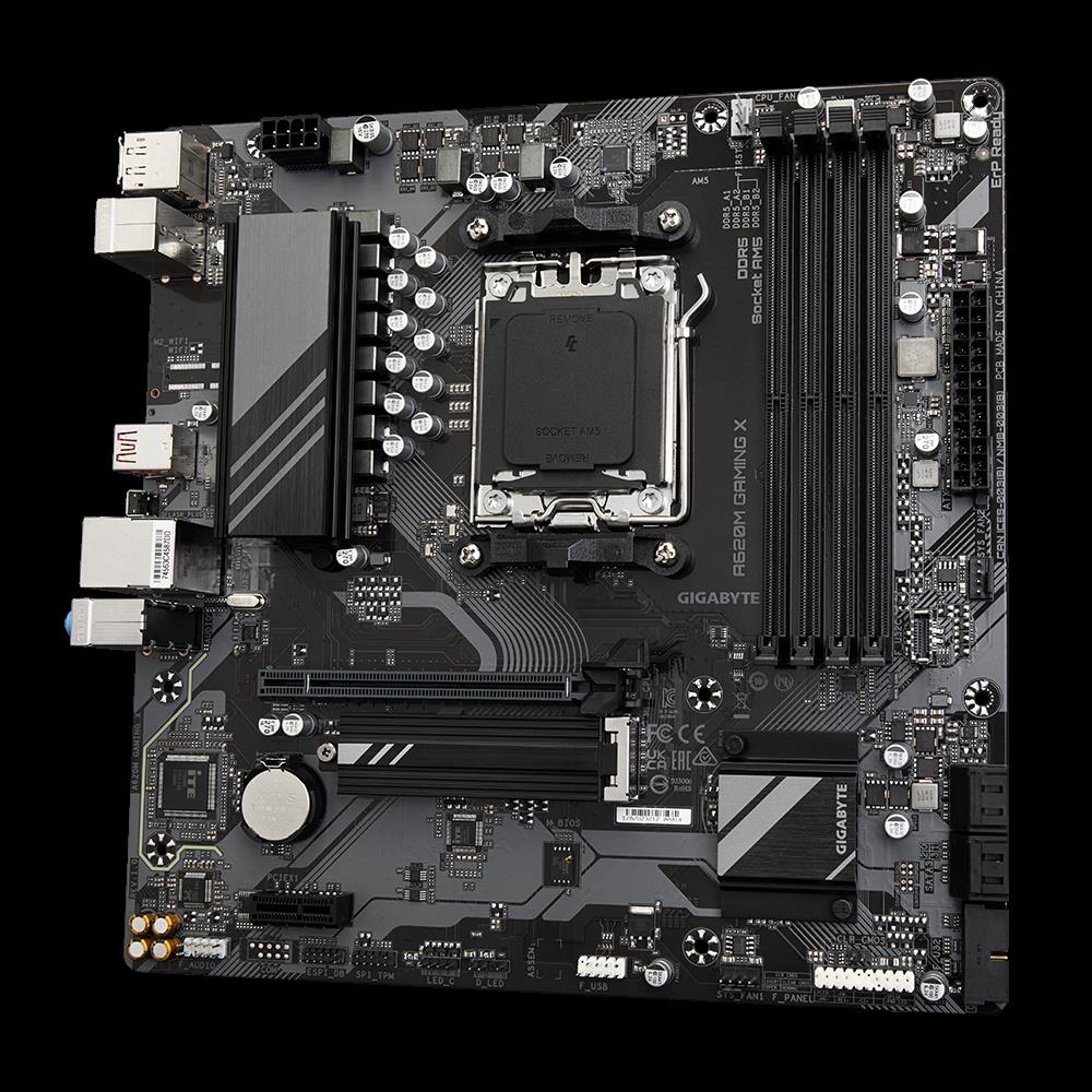 Gigabyte A620m Gaming X - Motherboard - Micro Atx - Socket Am5 - Amd A620 Chipsatz - Usb 3,2 Gen 1, UsB-C 3,2 Gen 1, UsB-C 3,2 Gen 2x2 - Gigabit Lan