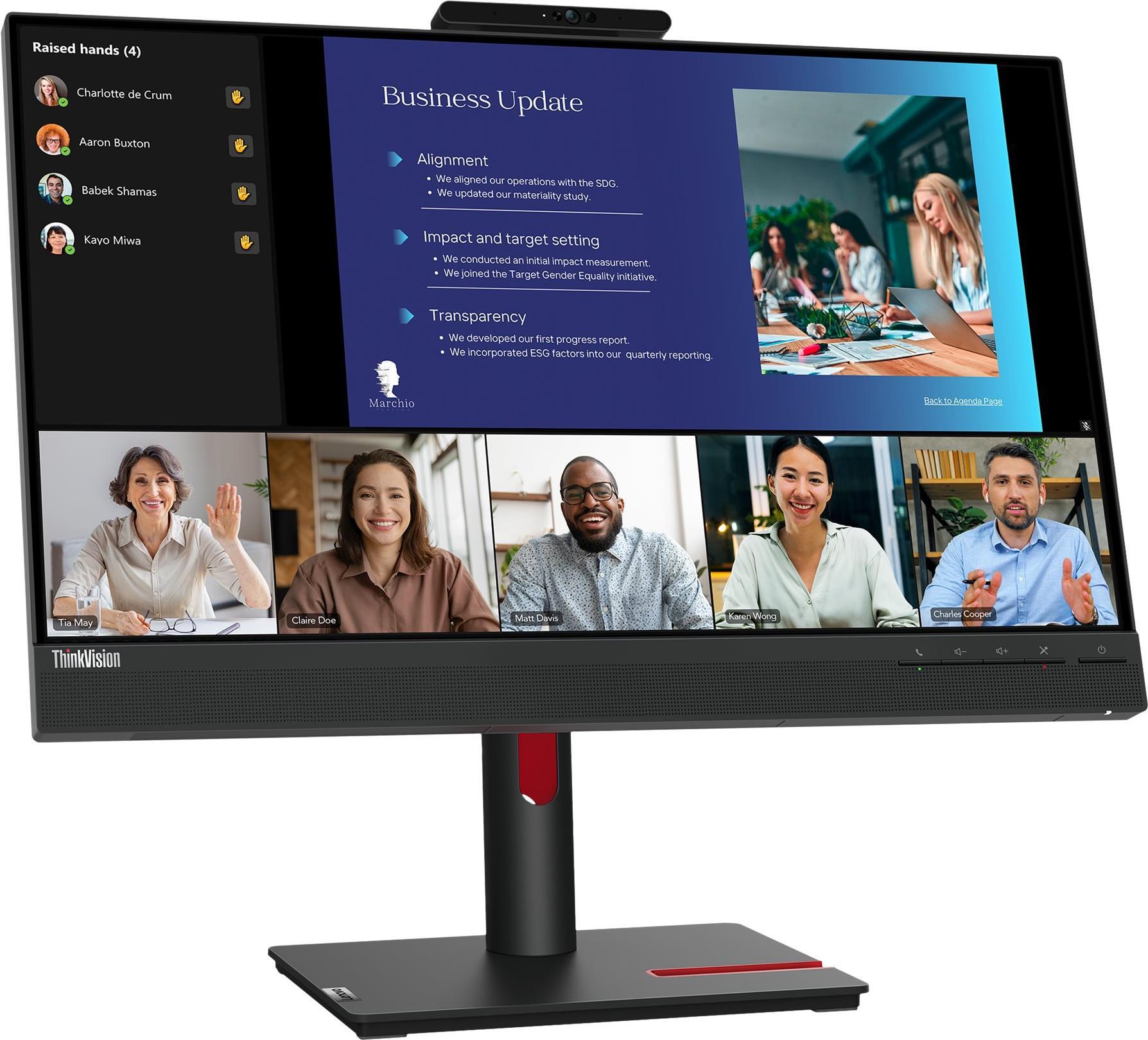 Lenovo Thinkvision T24V-30 60,5 Cm (23.8" ) LeD-Monitor 1920 X 1080 Pixel Full Hd Led Schwarz [energieklasse E] (63d8mat3eu)