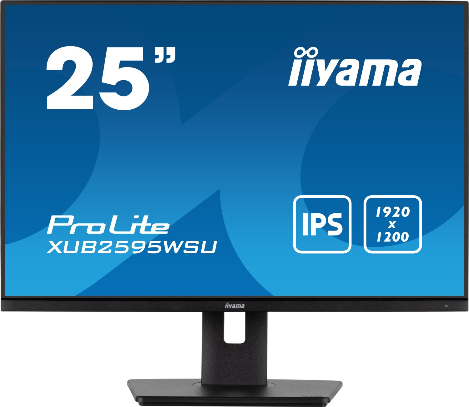 Iiyama Prolite 63,5 Cm (25") LeD-Monitor IpS-Panel, 1920x1200, 300cd/m2, Vga, Hdmi, Displayport, 4ms, Speakers, UsB-Hub (2x2.0), 15cm - Schwarz [ener