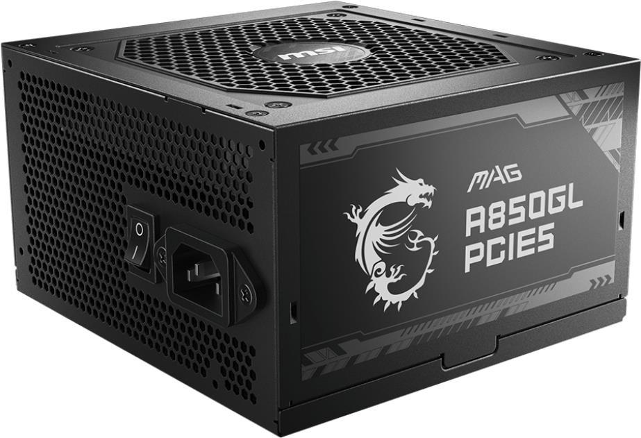 Msi Mag A850gl Pcie5 - Netzteil (intern) - Atx12v 3.0 - Eps12v - 80 Plus Gold - Wechselstrom 100-240 V - 850 Watt - Aktive Pfc (306-7zp8a11-Ce0)