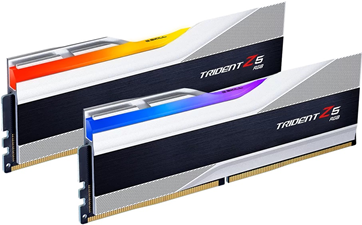 G.skill Trident Z5 Rgb - Ddr5 - Kit - 48gb: 2 X 24gb - Dimm 288-Pin - 7200 Mhz / Pc5-57600 - Cl36 - ON-Die Ecc - Metallisch Silber (f5-7200j3646f24gx