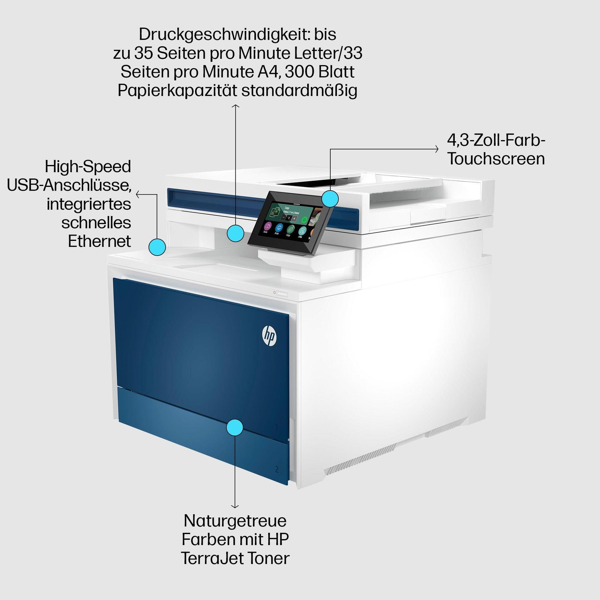 Hp Color Laserjet Pro Mfp 4302fdn - Multifunktionsdrucker - Farbe - Laser - Legal (216 X 356 Mm) (original) - A4/legal (medien) - Bis Zu 35 Seiten/mi