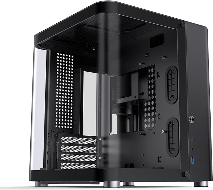Jonsbo TK-1 2.0 MicrO-Atx Gehäuse Tempered Glass - Schwarz - Modernes MicrO-AtX-Gehäuse Von Jonsbo In Weiß - Auffälliges Design Aus Stahl - Mit U-För