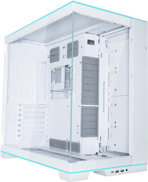 Lian Li O11d Evo Rgb Tempered Glass - Weiß - Vielseitiger Und Geräumiger MidI-Tower - FronT- Und Seitenteil Aus Tempered Glass - Mit Flexibler Radiat