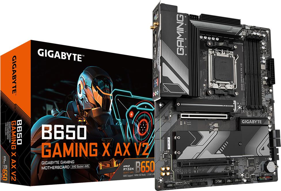 Gigabyte B650 Gaming X Ax V2 - 1.x - Motherboard - Atx - Socket Am5 - Amd B650 Chipsatz - UsB-C 3,2 Gen2, Usb 3,2 Gen 2, Usb 3,2 Gen 1, UsB-C 3,2 Gen