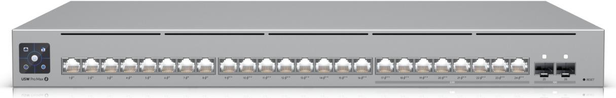Ubiquiti Unifi Pro Max 24 Poe - Switch - L3 - Managed - 8 X 1/2,5g (poe++) + 16 X 10/100/1000 (8 Poe+, 8 Poe++) + 2 X 10 Gigabit Sfp+ - An Rack Monti