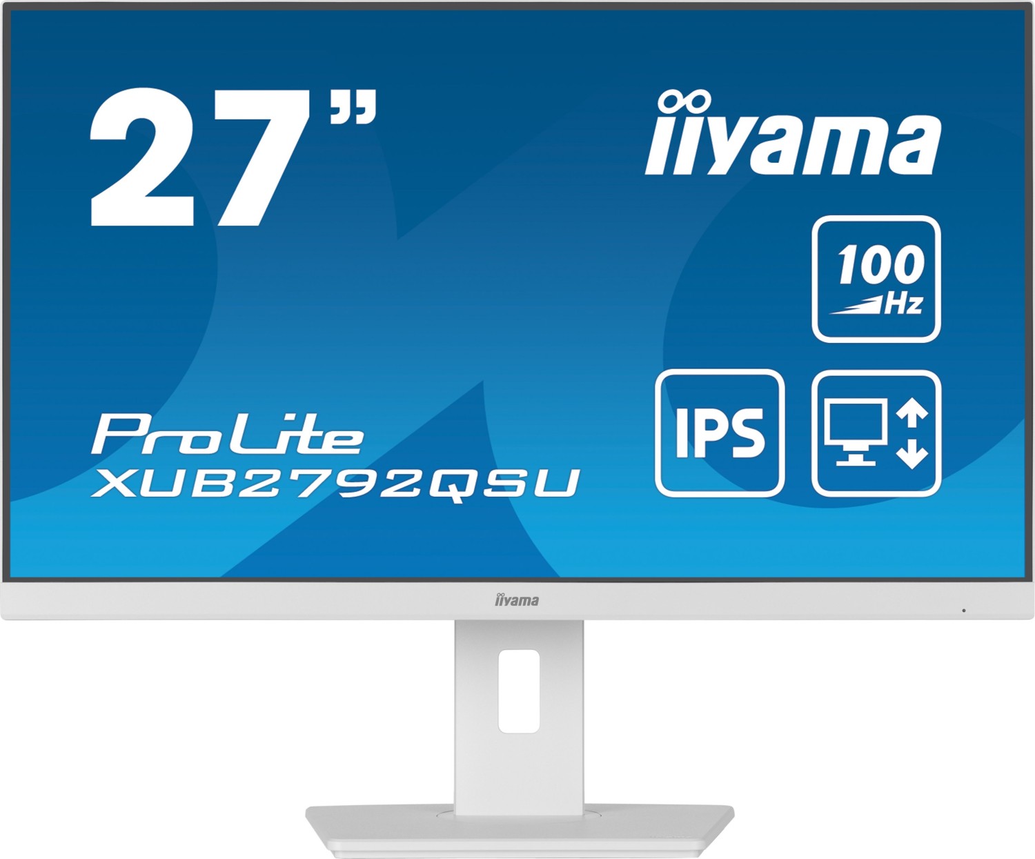 Iiyama Prolite Xub2792qsU-W6 - LeD-Monitor - 68.6 Cm (27") - 2560 X 1440 Qhd @ 100 Hz - Ips - 250 Cd/m² - 1300:1 - 0.4 Ms - Hdmi, Displayport - Lauts