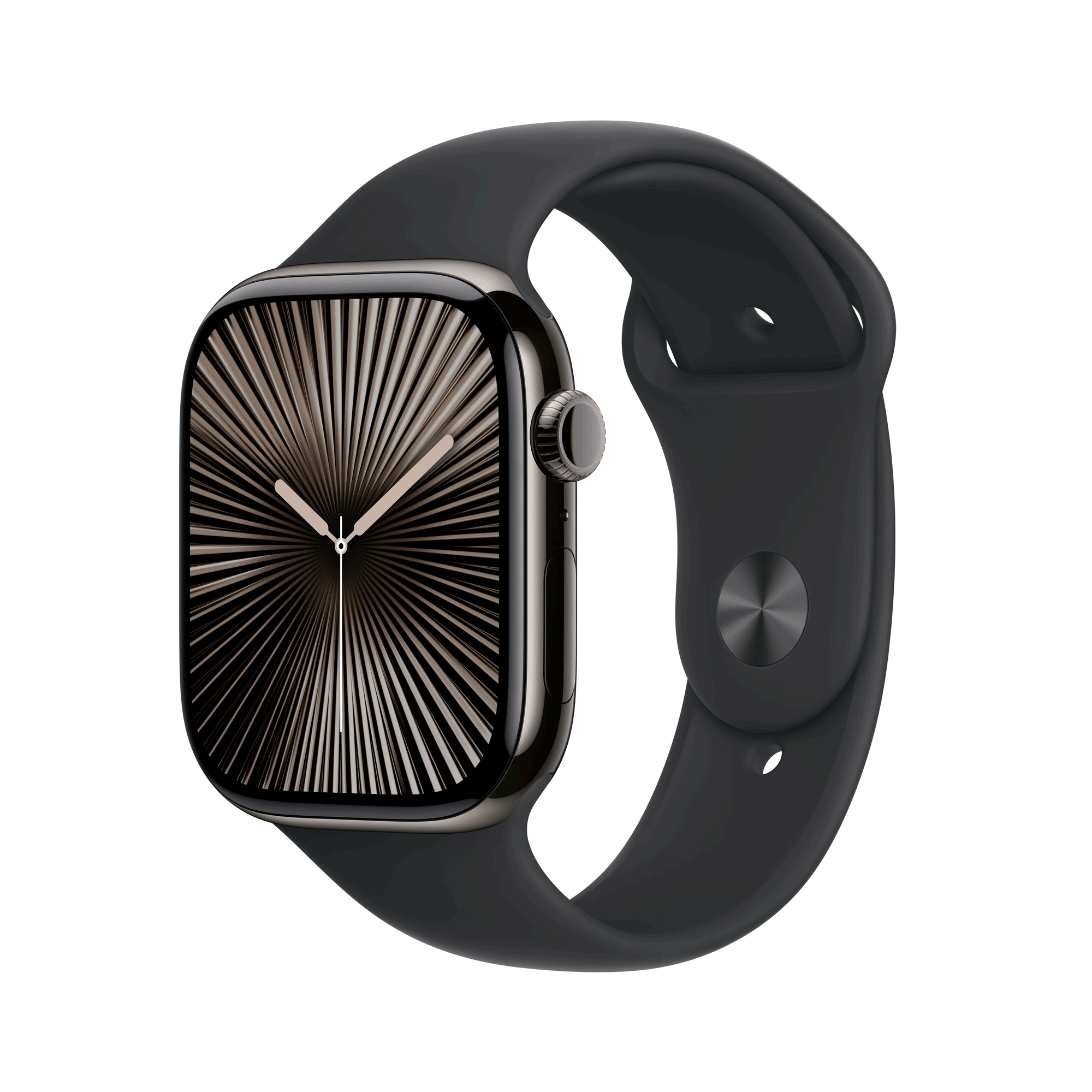 Apple Watch Series 10 Gps + Cellular 46mm Slate Titanium Case Mit Black Sport Band - M/l (mwye3qf/a)