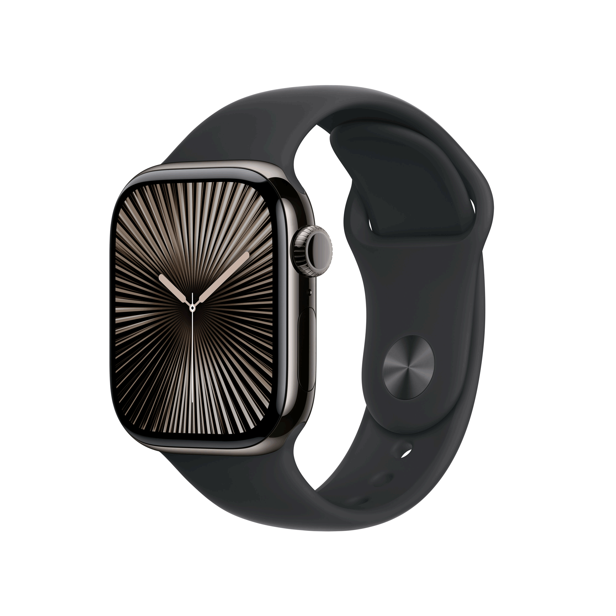 Apple Watch Series 10 Gps + Cellular 42mm Slate Titanium Case Mit Black Sport Band - S/m (mwxg3qf/a)