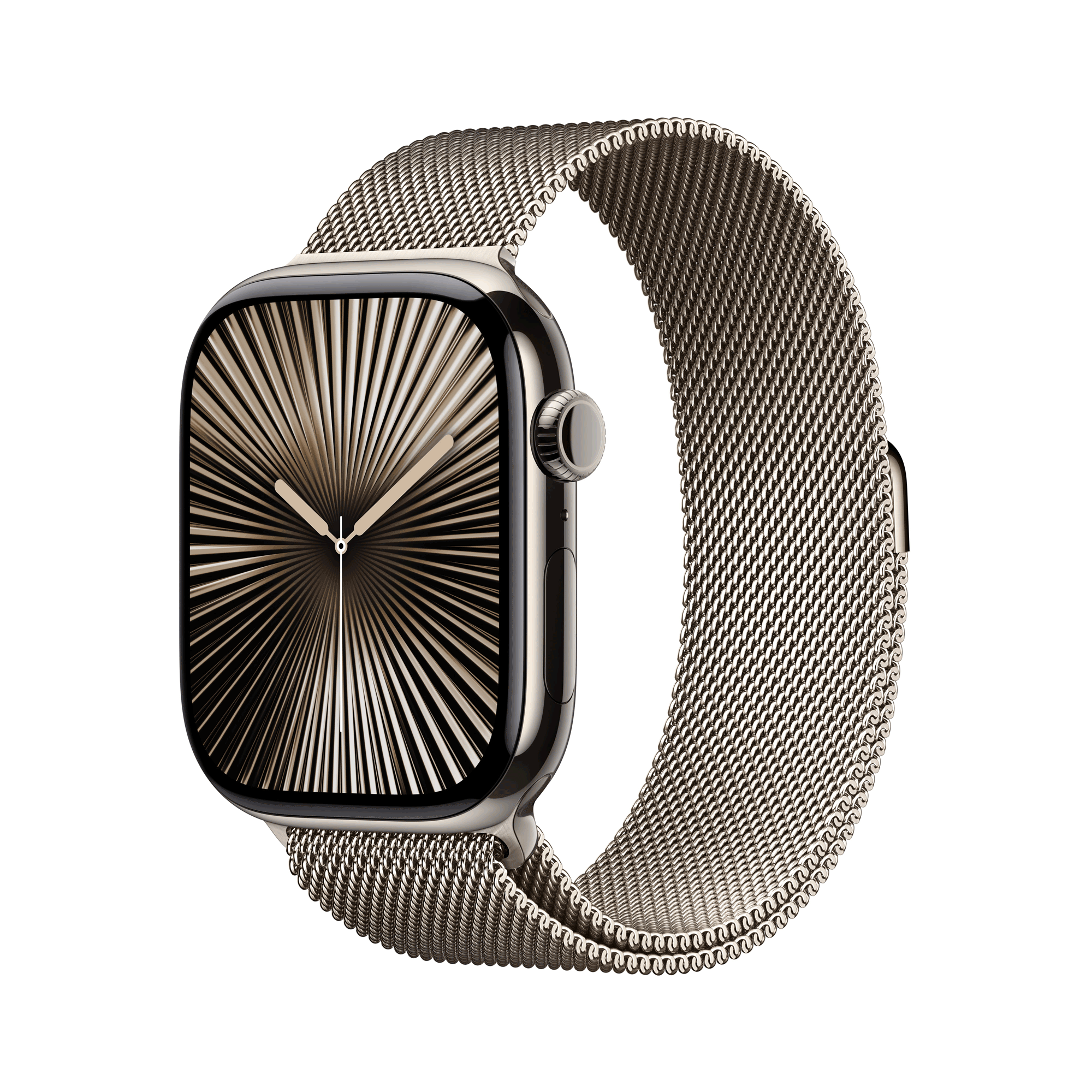 Apple Watch Series 10 Gps + Cellular 46mm Natural Titanium Case Mit Natural Milanese Band - M/l (mwyc3qf/a)
