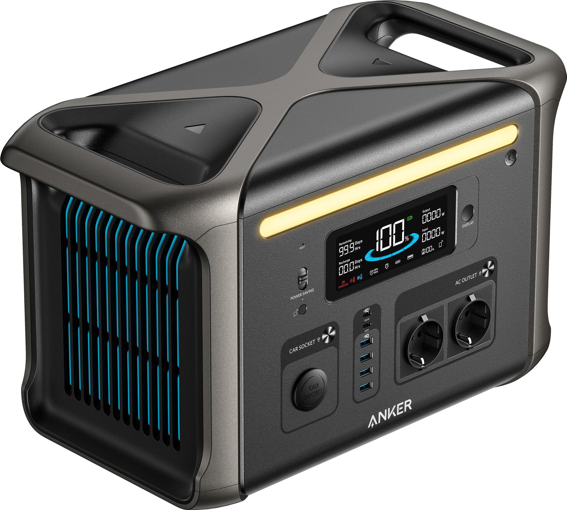 Anker Solix F1500 Tragbare Power Station LithiuM-EiseN-Phosphat (lifepo4) 1800 W 19,8 Kg (a1772311)