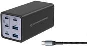 Conceptronic Ladegerät 4port 200w 4xusB-C 2xusB-A+3-IN-1 Sw (ozul06be)
