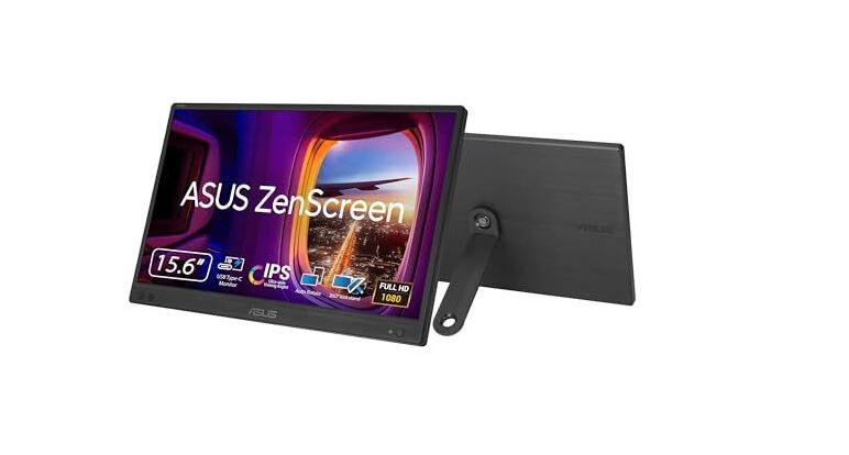 Asus Zenscreen Mb166cr Tragbarer UsB-Monitor - 16 Zoll (15,6 Zoll Sichtbar), Full Hd, Ips, Usb TyP-C, Flimmerfrei, Blaulichtfilter, Entspiegelte Ober