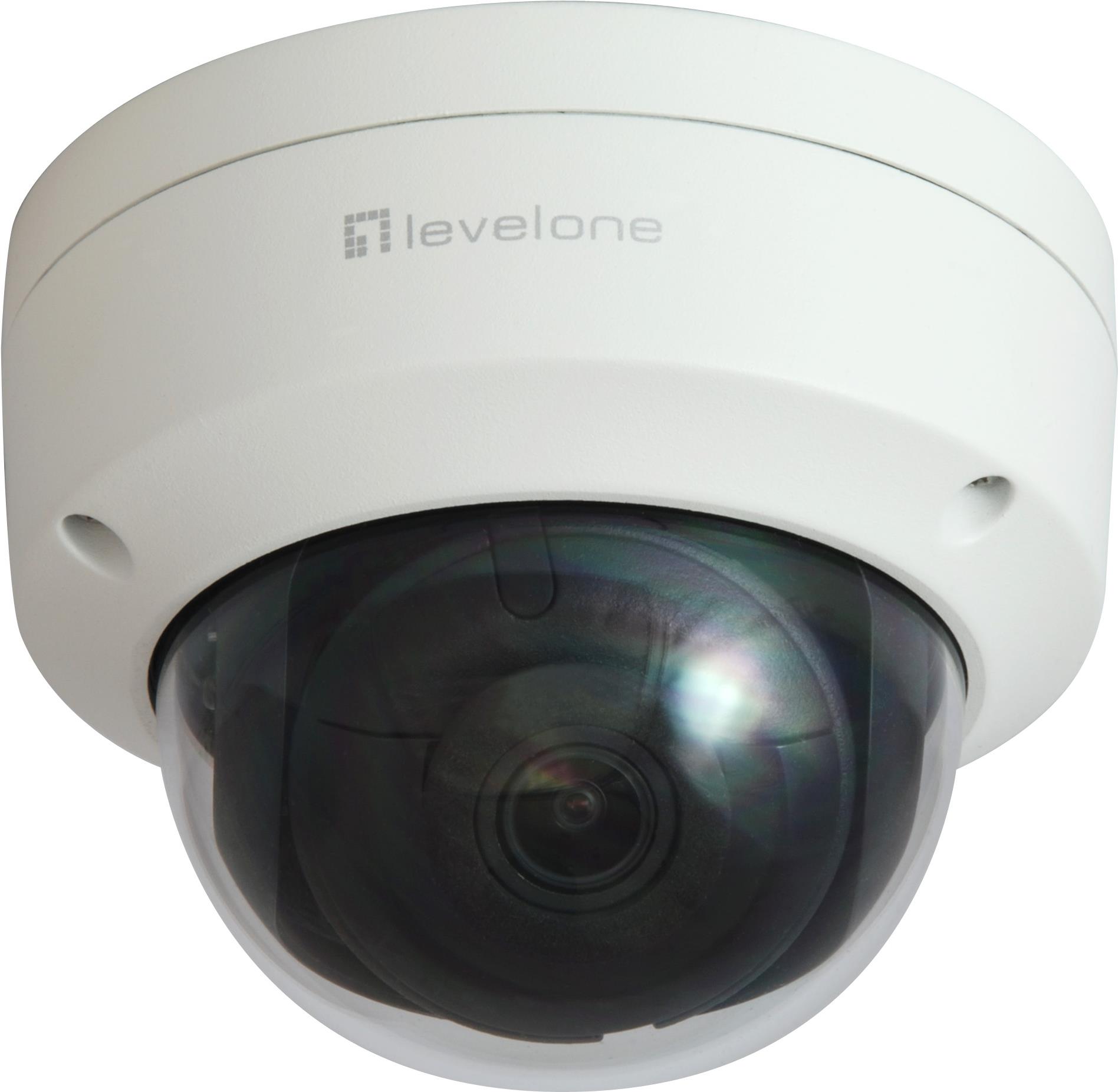 Levelone Gemini FestE-DoM-IP-NetzwerK-Kamera - 6 Megapixel - H.265 - 802.3af Poe - IR-Leds - Innen / Außen - IP-Sicherheitskamera - Innen & Außen - K