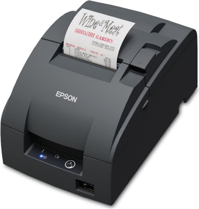 Epson Tm U220iib (142) - Belegdrucker - Zweifarbig (monochrom) - Punktmatrix - Rolle (7,6 Cm) - 16 Cpi - 9 Pin - Lan, Usb 2,0 - Cutter - Dunkelgrau (