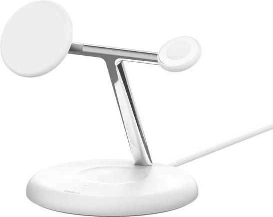 Belkin Boostcharge Pro 3-IN-1 - Kabelloses Ladegerät + AC-Netzteil - 15 Watt - Für Apple Iphone 12, 13, 14, 15, 15 Pro, 15 Pro Max (wiz009vfwH-V2)