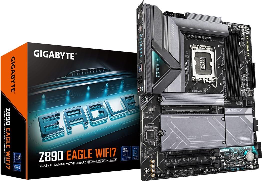 Gigabyte Z890 Eagle Wifi7 - Motherboard - Atx - Lga1851-Sockel - Z890 Chipsatz - Usb4, Usb 3,2 Gen 2, Usb 3,2 Gen 1, UsB-C 3,2 Gen2 - Bluetooth, WI-F