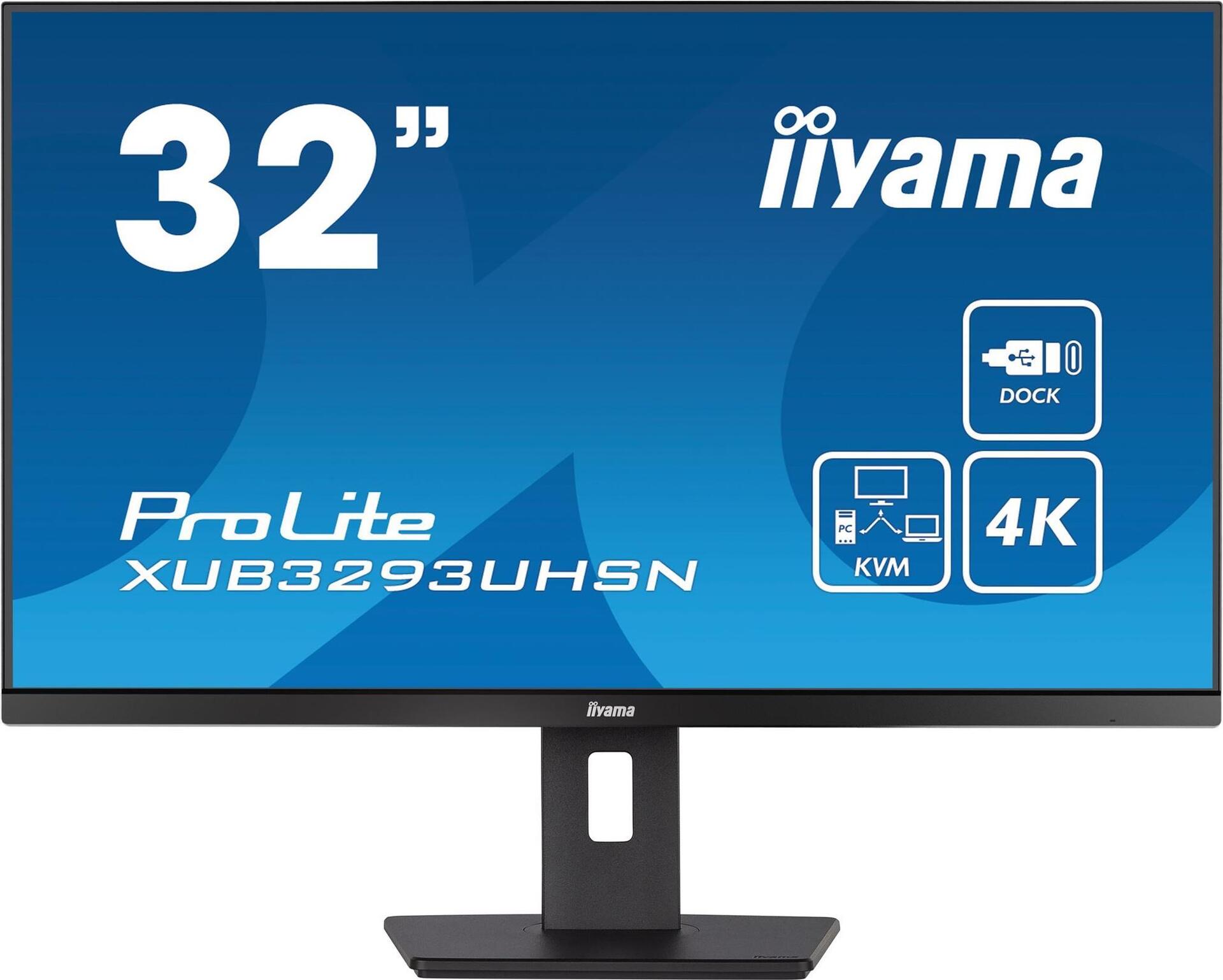 Iiyama LeD-Monitor Xub3293uhsN-B5 - 80 Cm (31.5") - 3840 X 2160 4k Ultra Hd - Schwarz [energieklasse G] (xub3293uhsN-B5)