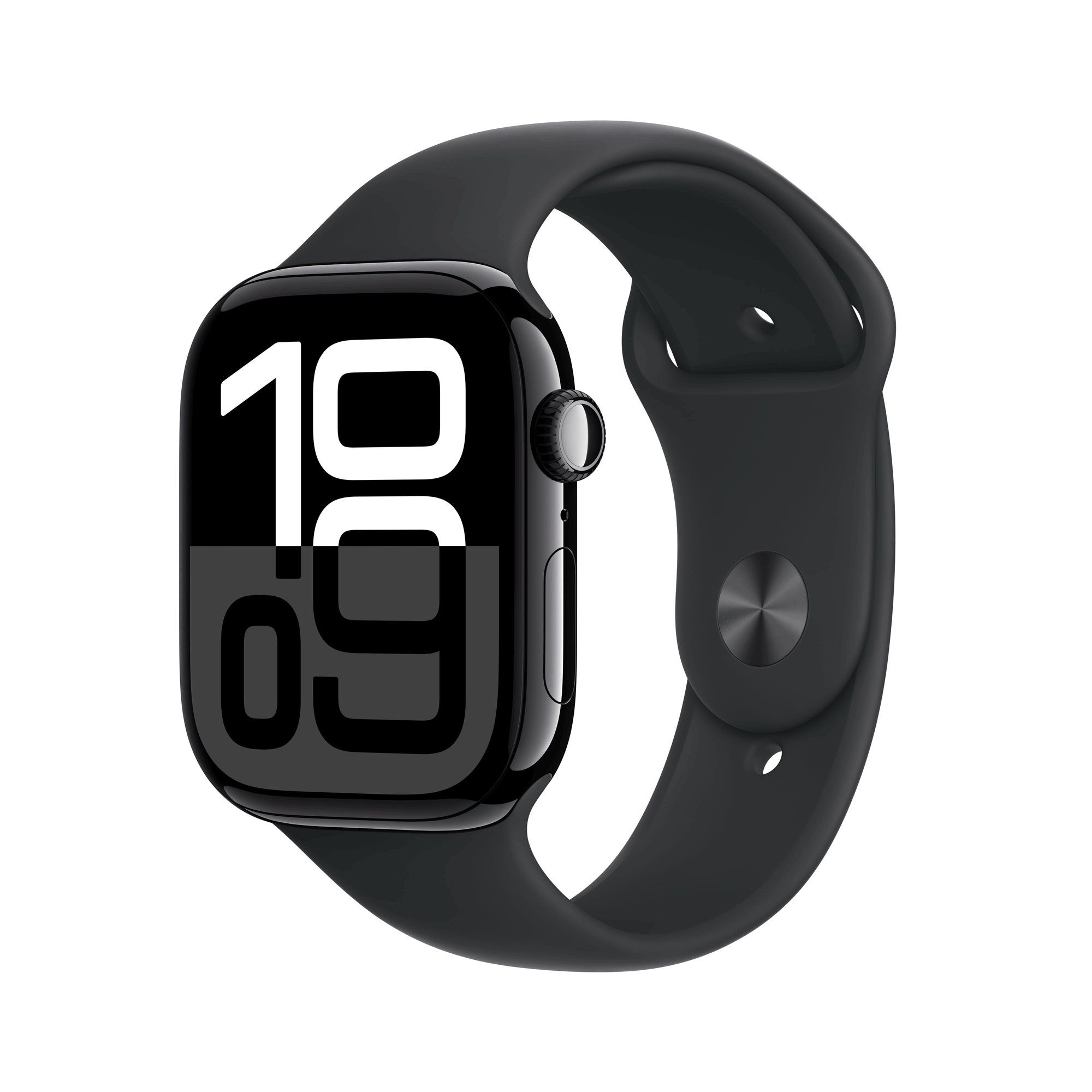 Apple Watch Series 10 Gps 46mm Jet Black Aluminium Case Mit Black Sport Band - M/l (mwwq3qf/a)