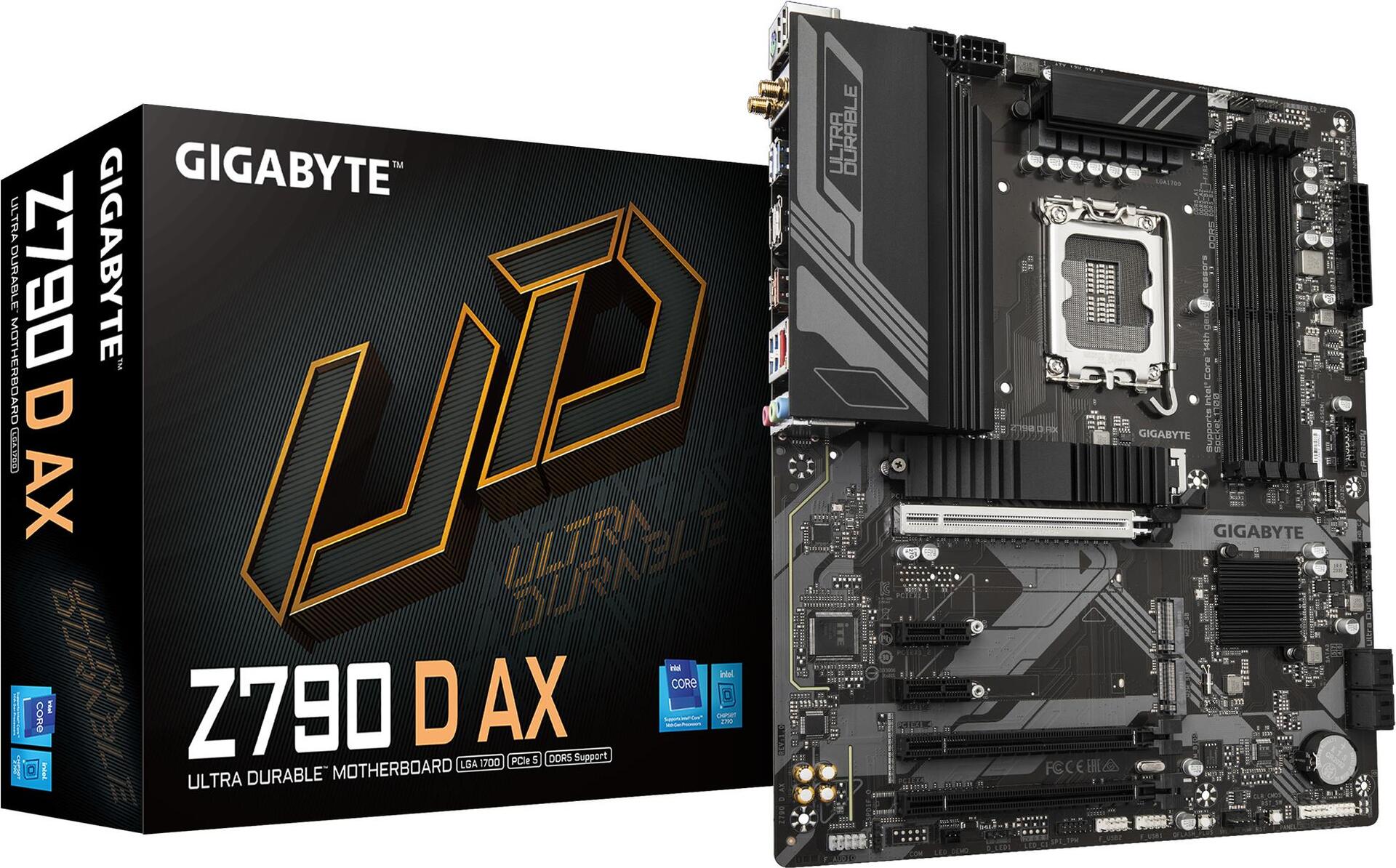 Gigabyte Z790 D Ax - 1,0 - Motherboard - Atx - Lga1700-Sockel - Z790 Chipsatz - UsB-C 3,2 Gen2, UsB-C 3,2 Gen 1, Usb 3,2 Gen 2, Usb 3,2 Gen 1 - 2,5 G