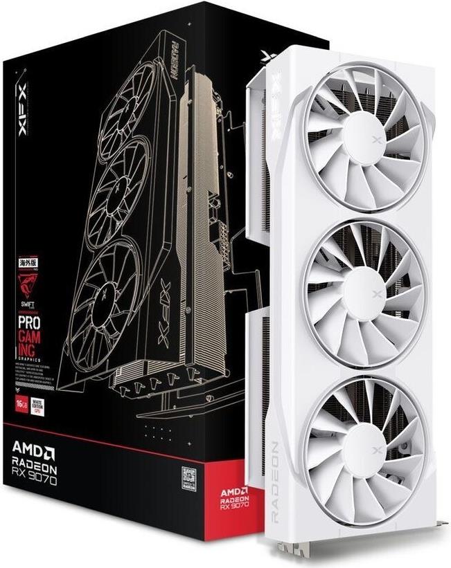 Xfx Vga 16gb Radeon Rx9070 Swift White Oc Gaming 3xdp/1xhdmi Amd Radeon Rx 9070 - Grafikkarte - 16.384 Mb (rX-97swfb3w9)