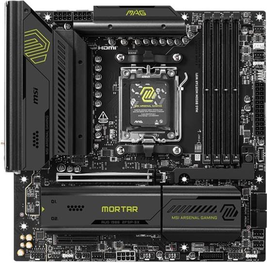 Msi Mag B850m Mortar Wifi Motherboard Amd B850 Sockel Am5 Micro Atx