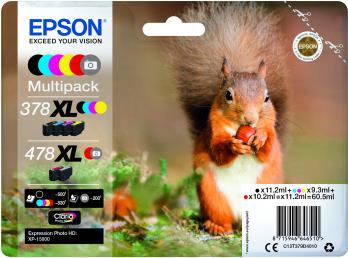 Epson 478xl Multipack - 6eR-Pack - 60,5 Ml - High Capacity - Grau, Schwarz, Gelb, Cyan, Magenta, Rot - Original - Tintenpatrone - Für Expression Phot