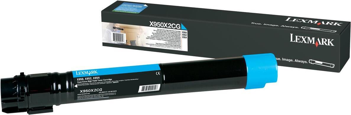 Lexmark Toner X950x2cg - Cyan - Kapazität: 24.000 Seiten (x950x2cg)