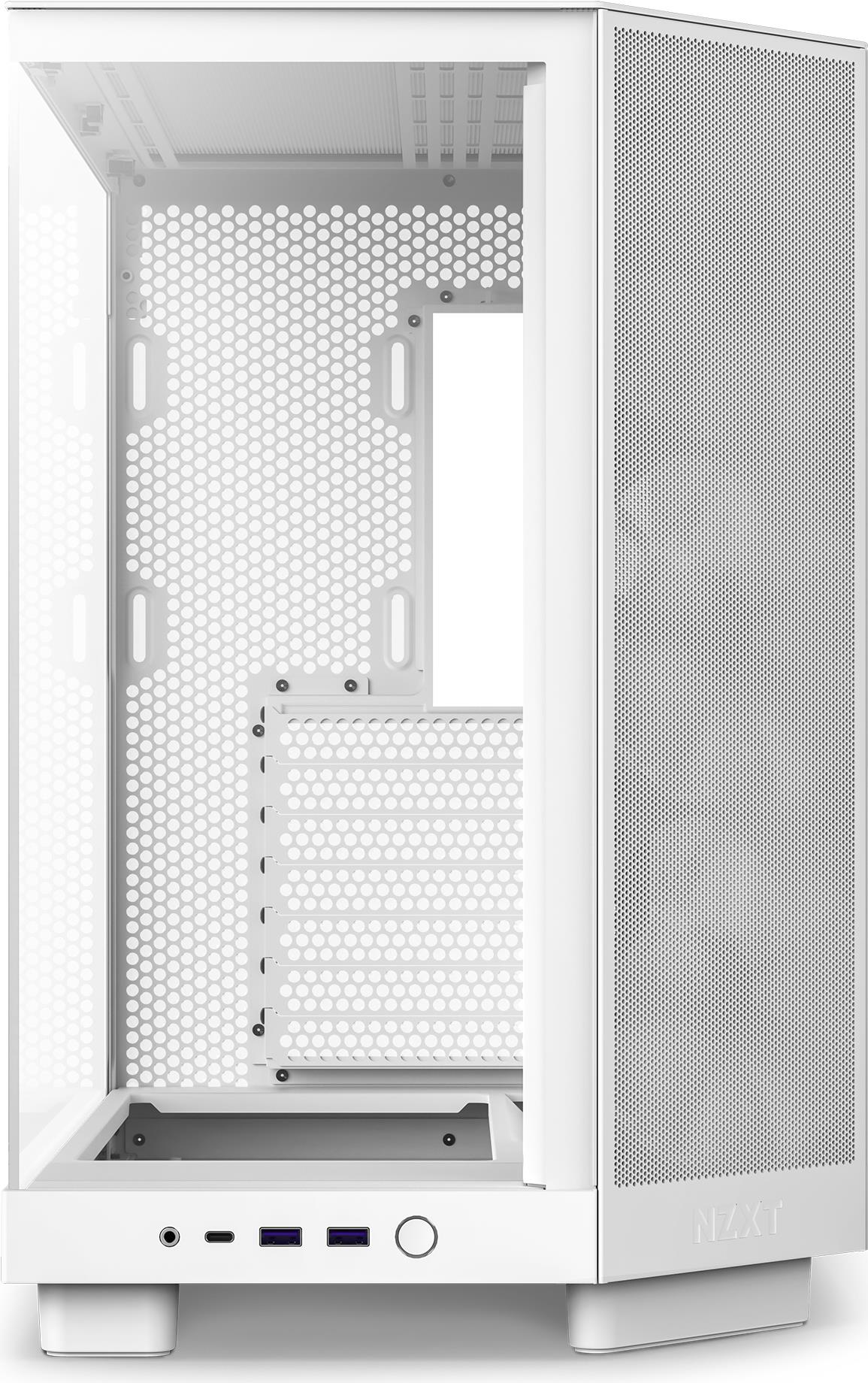 Nzxt H Series H6 Flow Rgb - Mid Tower - Atx - Seitenteil Mit Fenster (gehärtetes Glas) - Keine Spannungsversorgung - Mattes Weiß - Usb/audio (cC-H61f