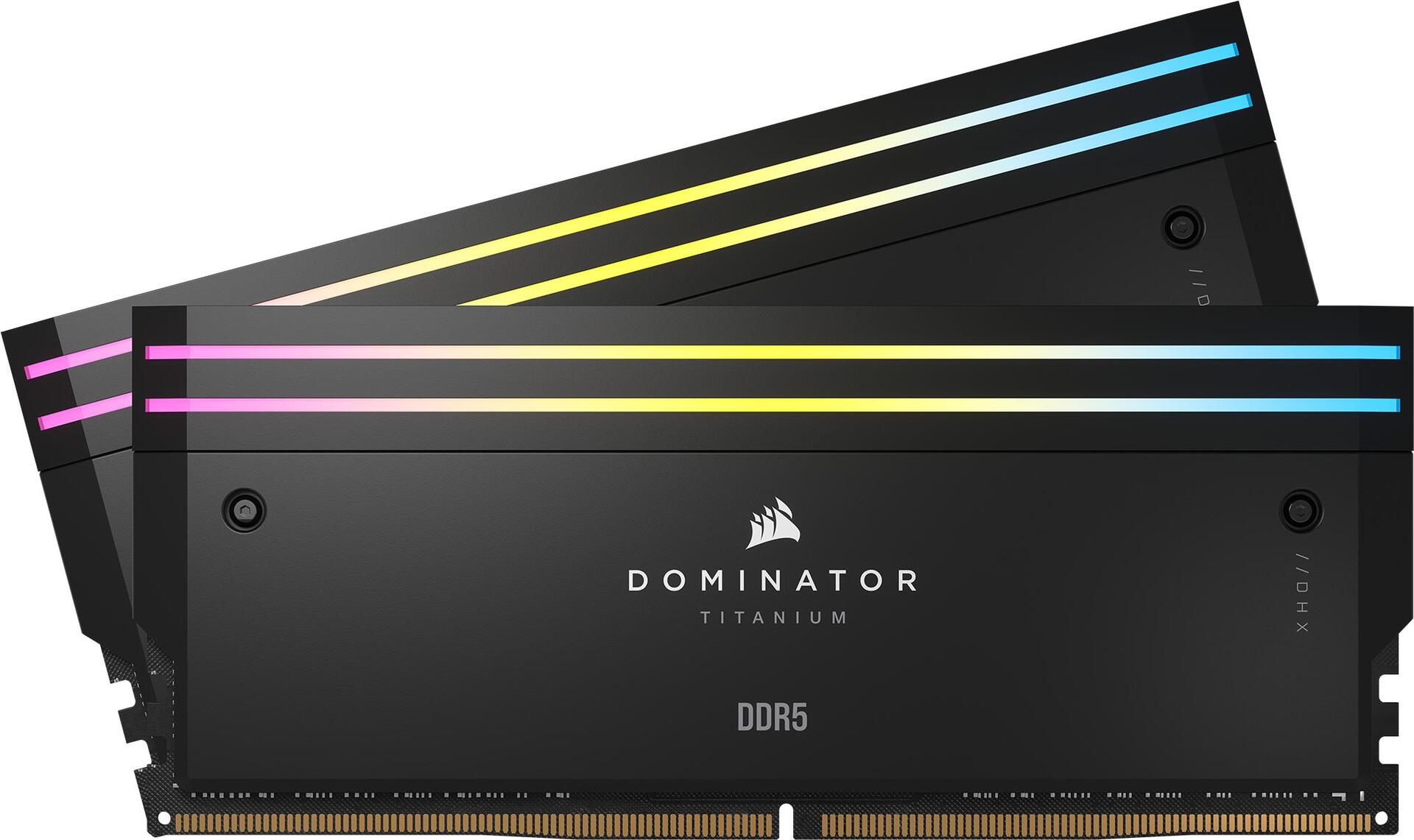 Corsair Dominator Titanium Rgb - Ddr5 - Kit - 32gb: 2 X 16gb - Dimm 288-Pin - 6000 Mhz / Pc5-48000 - Cl30 - Schwarz (cmp32gx5m2b6000c30)