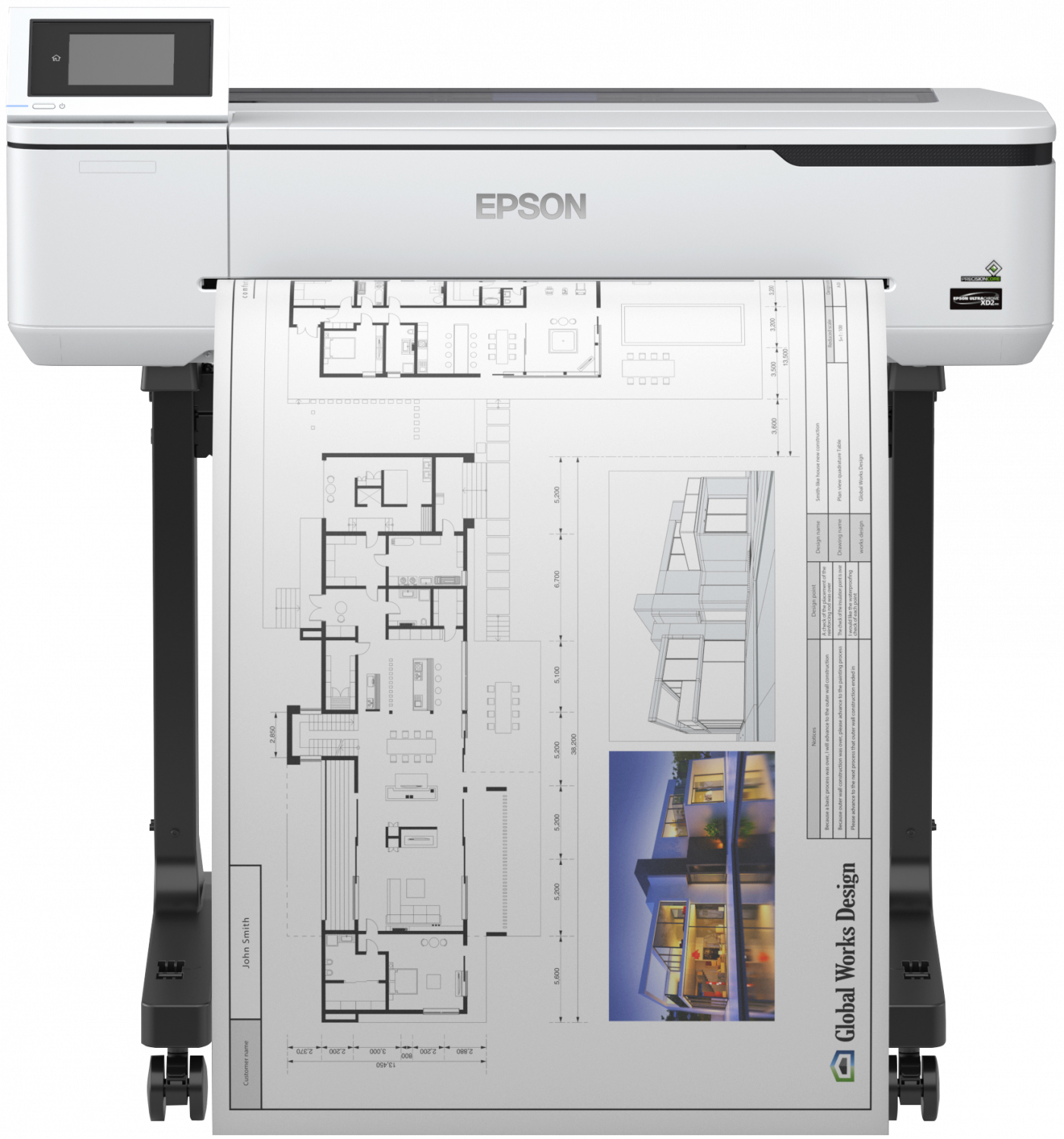 Epson Surecolor SC-T3100 - 610 Mm (24") Großformatdrucker - Farbe - Tintenstrahl - Rolle A1 (61,0 Cm) - 2400 X 1200 Dpi - Gigabit Lan, WI-Fi(n), Usb3
