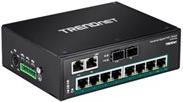 Trendnet TI-Pg102i - Switch - Nicht Verwaltet - 8 X 10/100/1000 (poe+) + 2 X KombI-GigabiT-Sfp - An DiN-Schiene Montierbar, Wandmontierbar - Poe+ (24